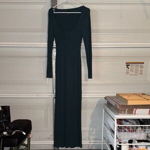SKIMS long sleeve dress Dark Green